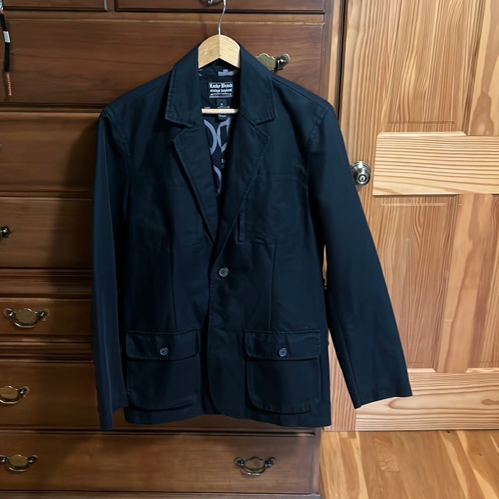 New (with partial tags) Men’s Black 100% Cotton Fully Lined Blazer